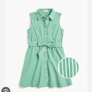 NWT J. Crew Girls' striped tie-waist shirt-dress